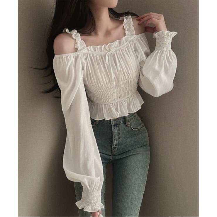 ラブリーススモックオフブラウス | by muni:r | 詳細画像5 