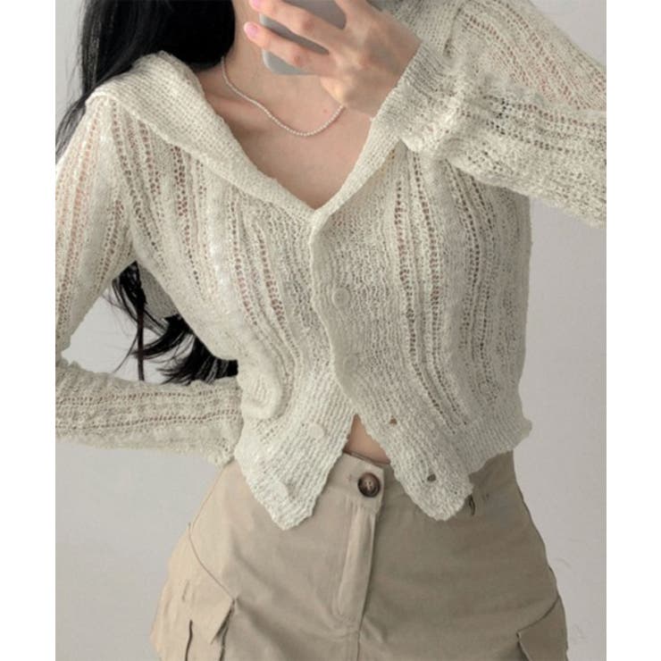 ヴィンテージセーラーカラーニットカーディガン | by muni:r | 詳細画像2 