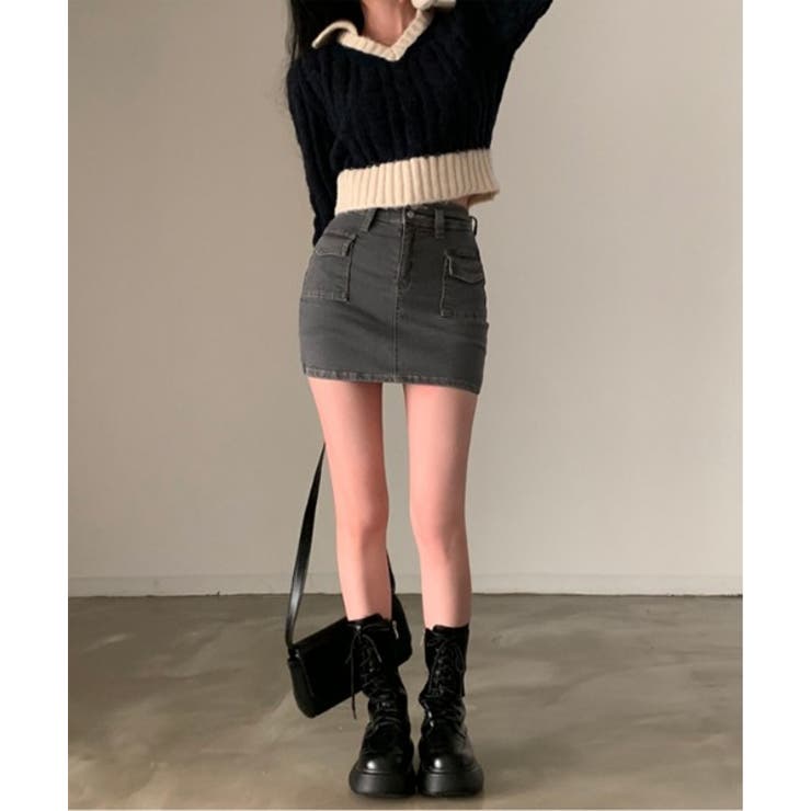 バイカラークロップドニット | by muni:r | 詳細画像9 