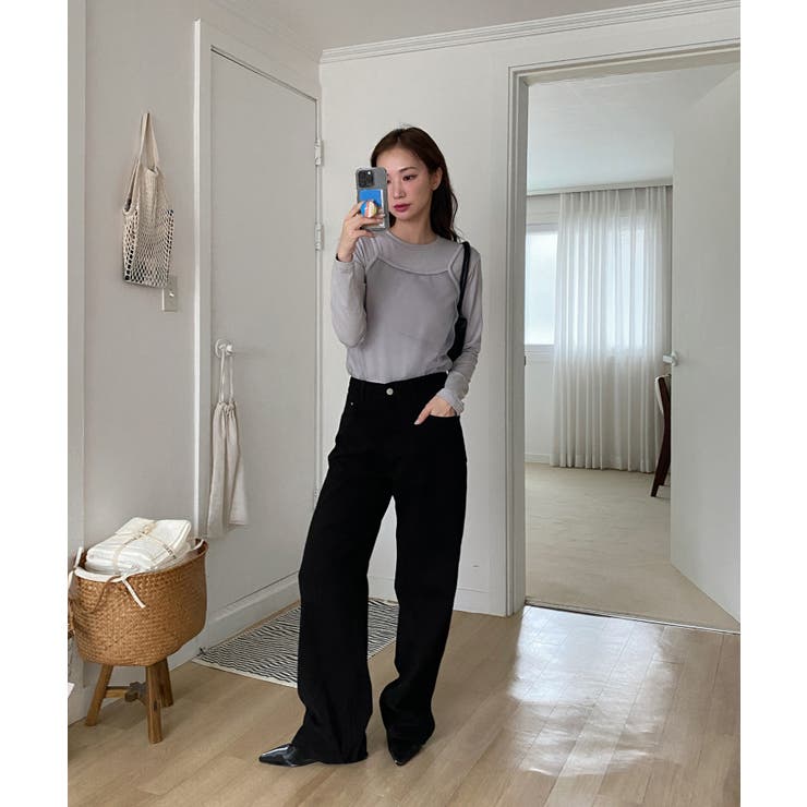 5colorデイリーロングワイドコットンパンツ | by muni:r | 詳細画像17 