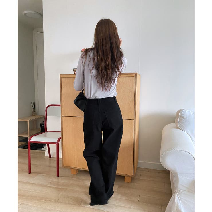 5colorデイリーロングワイドコットンパンツ | by muni:r | 詳細画像18 