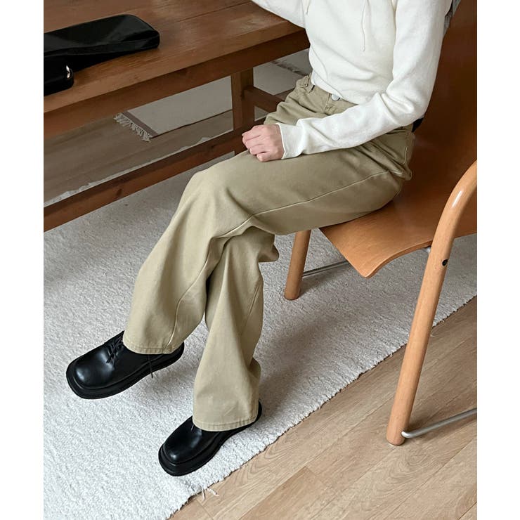 5colorデイリーロングワイドコットンパンツ | by muni:r | 詳細画像20 