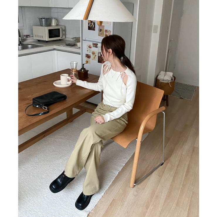 5colorデイリーロングワイドコットンパンツ | by muni:r | 詳細画像21 