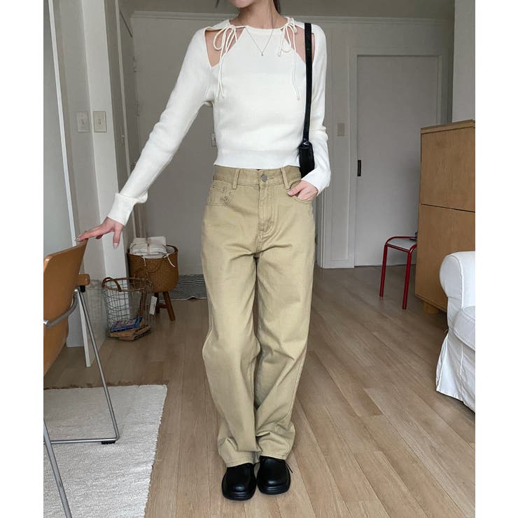 5colorデイリーロングワイドコットンパンツ | by muni:r | 詳細画像22 