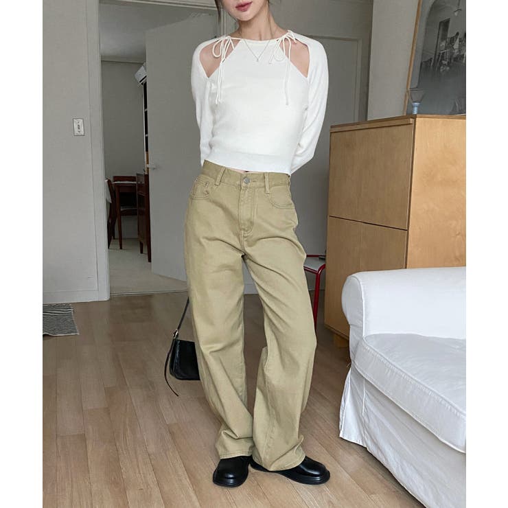 5colorデイリーロングワイドコットンパンツ | by muni:r | 詳細画像24 