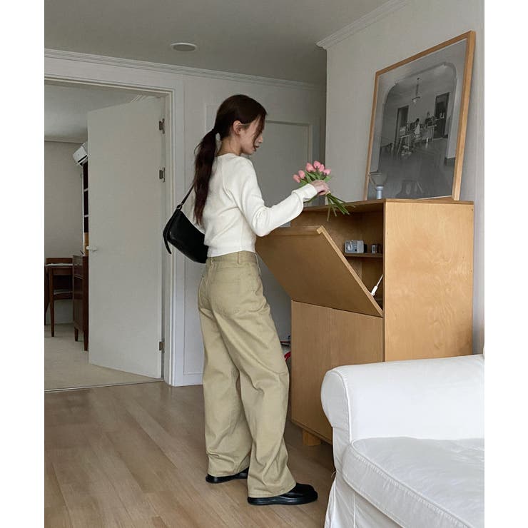 5colorデイリーロングワイドコットンパンツ | by muni:r | 詳細画像26 