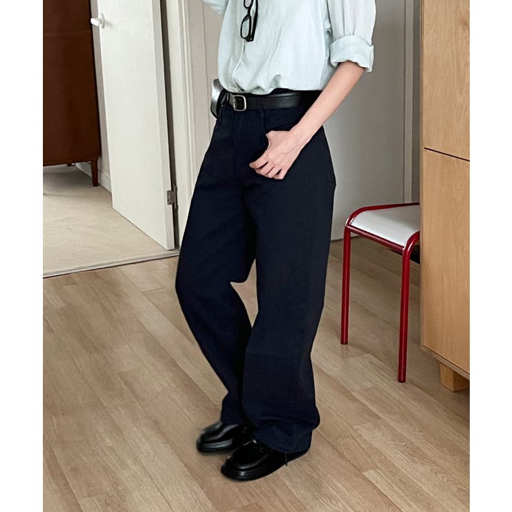 5colorデイリーロングワイドコットンパンツ | by muni:r | 詳細画像30 