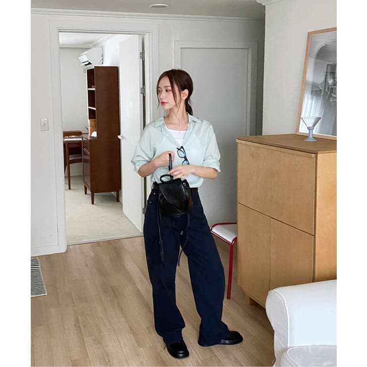 5colorデイリーロングワイドコットンパンツ | by muni:r | 詳細画像33 