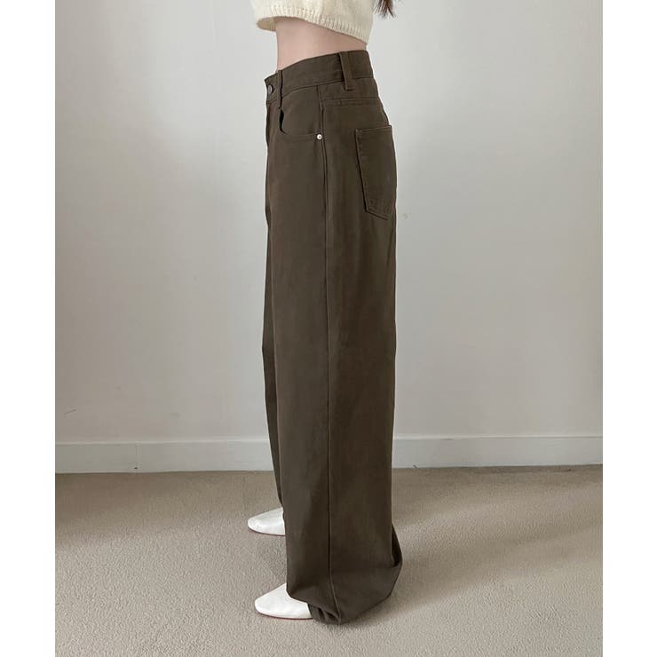 5colorデイリーロングワイドコットンパンツ | by muni:r | 詳細画像48 