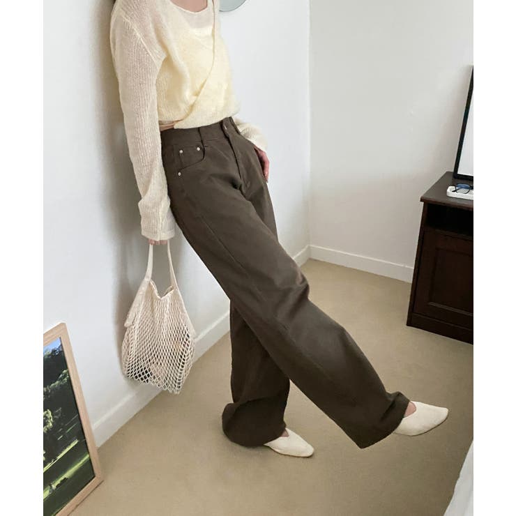 5colorデイリーロングワイドコットンパンツ | by muni:r | 詳細画像9 