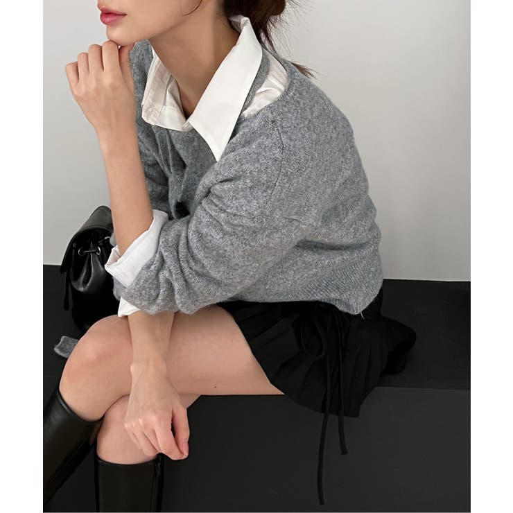 ハーフプリーツリボンミニスカート | by muni:r | 詳細画像8 