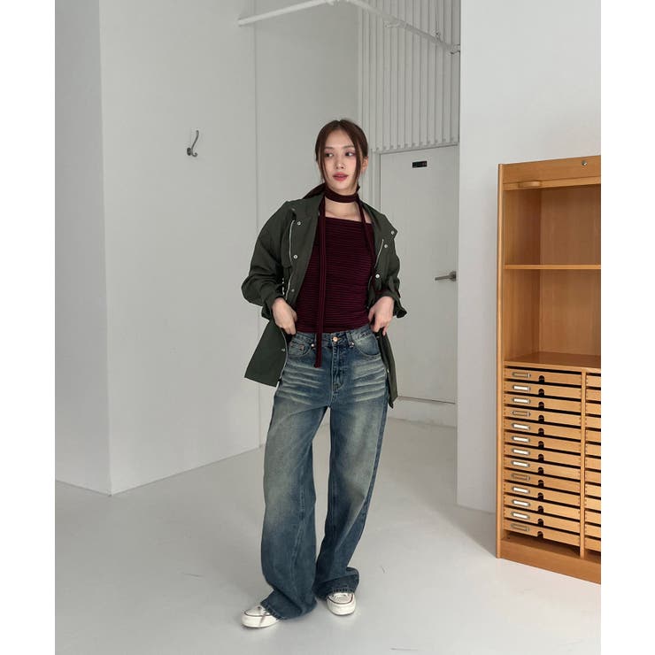 ボーダーオフショルダーマフラーSET | by muni:r | 詳細画像18 