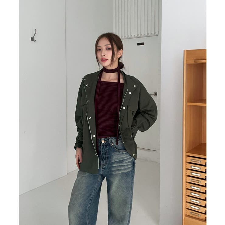 ボーダーオフショルダーマフラーSET | by muni:r | 詳細画像20 