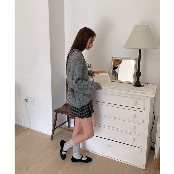 ショルダーリボンケーブルルーズニット | by muni:r | 詳細画像2 