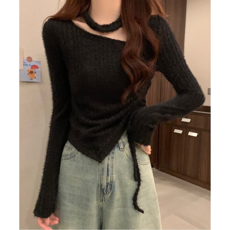 リブチョーカーシャーリングニット | by muni:r | 詳細画像1 