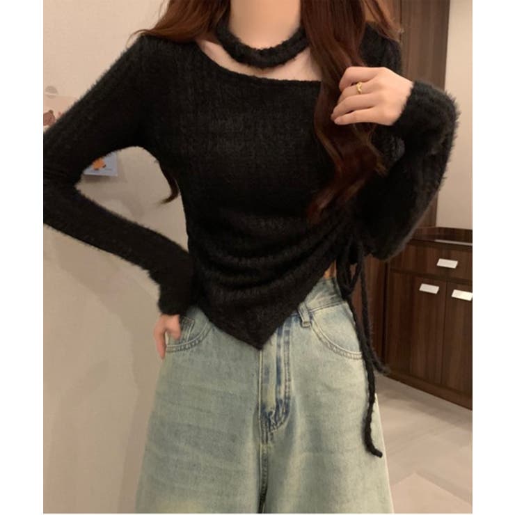 リブチョーカーシャーリングニット | by muni:r | 詳細画像4 