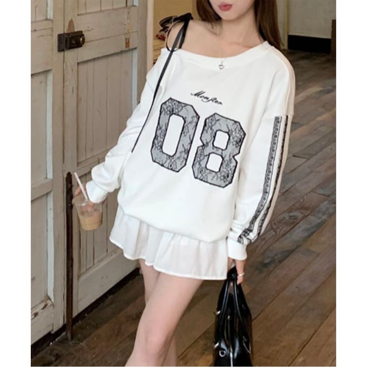 ラブリーリボンレースアンバランススウェット | by muni:r | 詳細画像11 