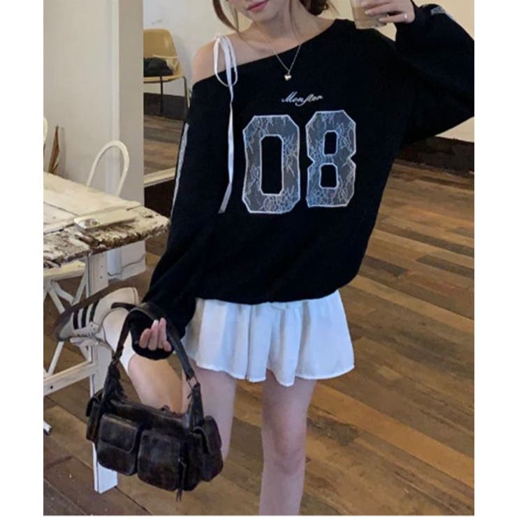 ラブリーリボンレースアンバランススウェット | by muni:r | 詳細画像5 