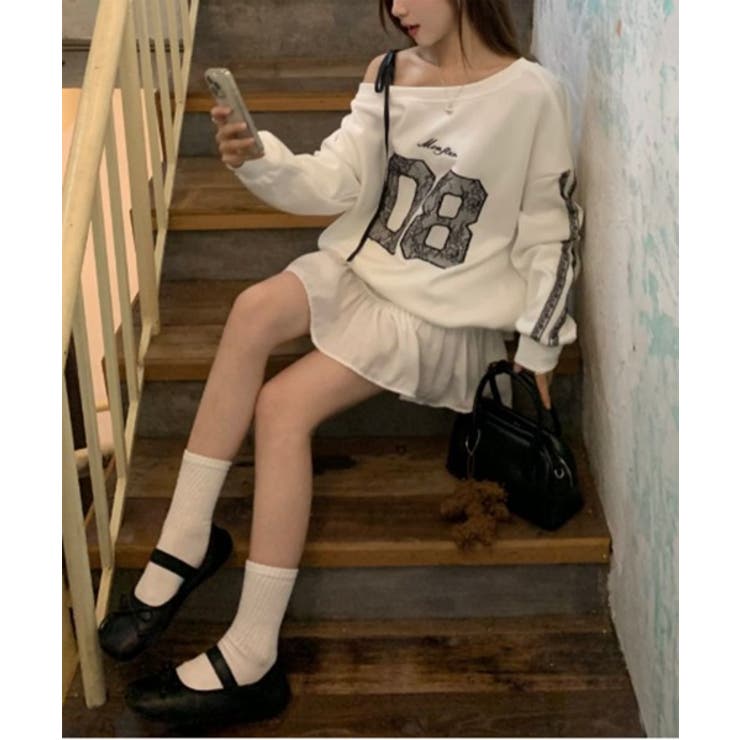 ラブリーリボンレースアンバランススウェット | by muni:r | 詳細画像8 