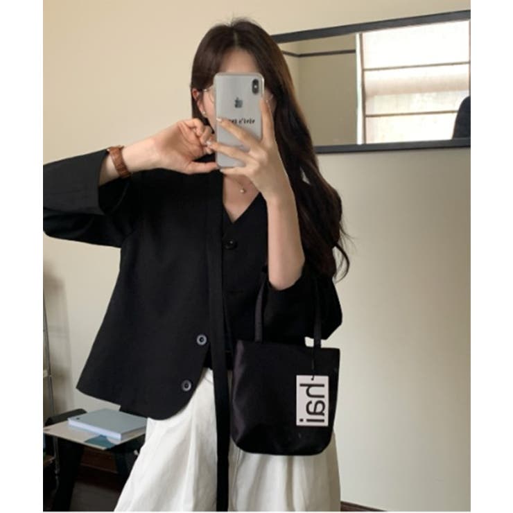 シンプルノーカラータイセットジャケット | by muni:r | 詳細画像5