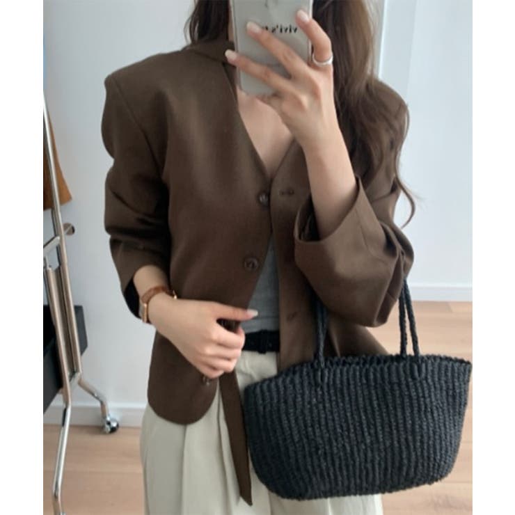 MARNI - 【美品】サイズL マルニ モヘヤ混 ノーカラージャケット