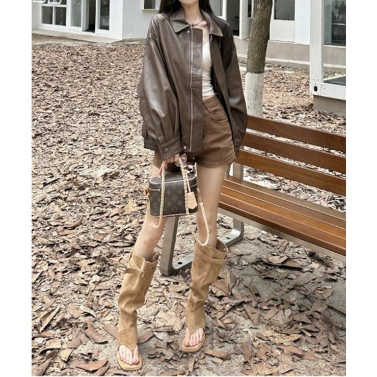 ルーズレザーカラージャケット | by muni:r | 詳細画像11 