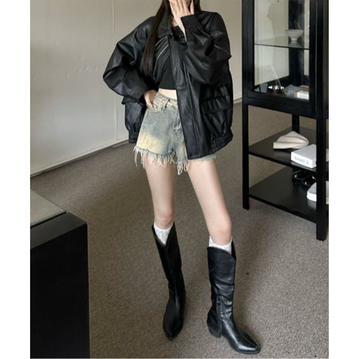 ルーズレザーカラージャケット | by muni:r | 詳細画像3 