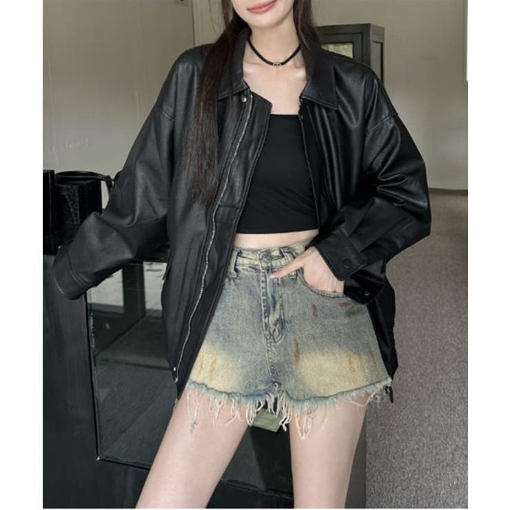 ルーズレザーカラージャケット | by muni:r | 詳細画像6 