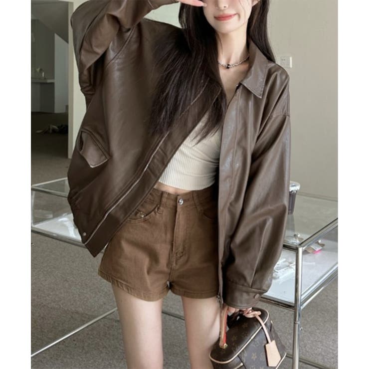 ルーズレザーカラージャケット | by muni:r | 詳細画像9 