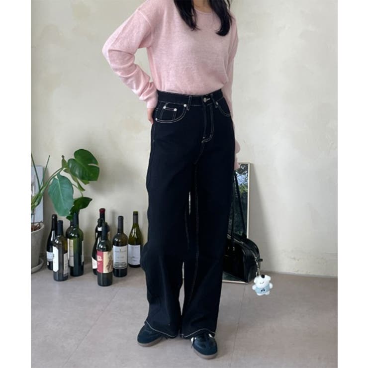 リボン刺繍ポケットパンツ | by muni:r | 詳細画像2 