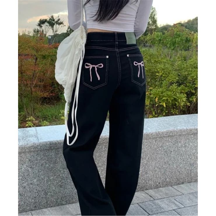 リボン刺繍ポケットパンツ | by muni:r | 詳細画像8 