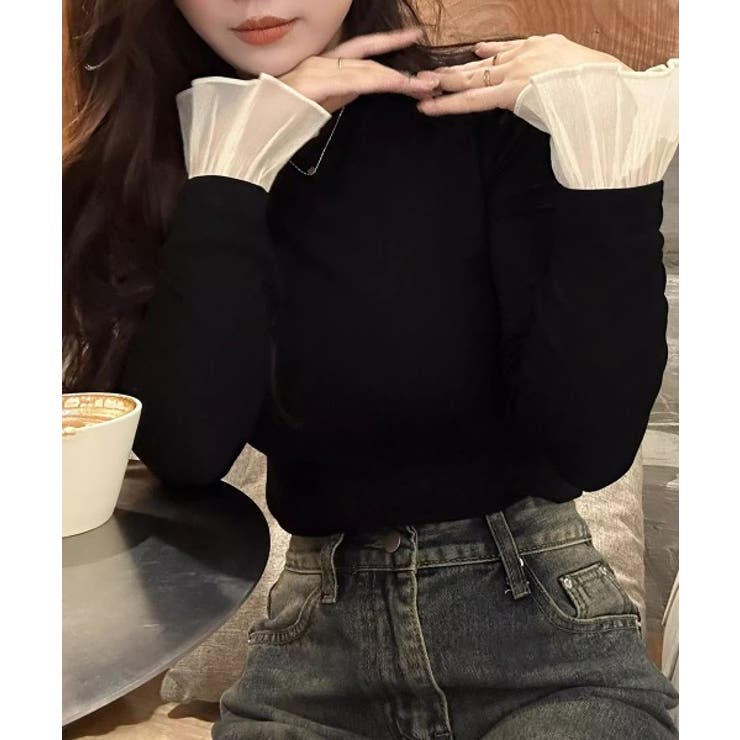 袖フレアシフォントップス | by muni:r | 詳細画像1 