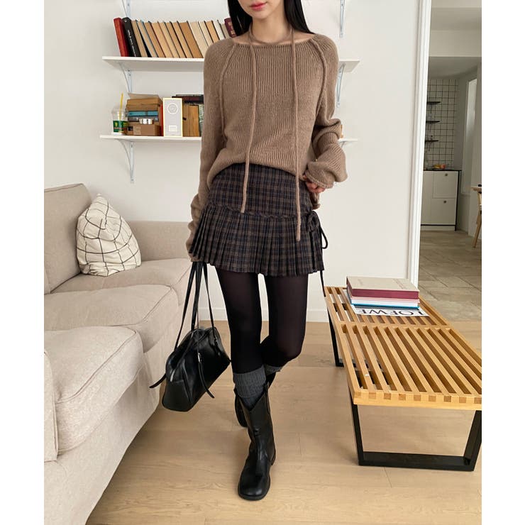 チェックリボンプリーツスカート | by muni:r | 詳細画像18 