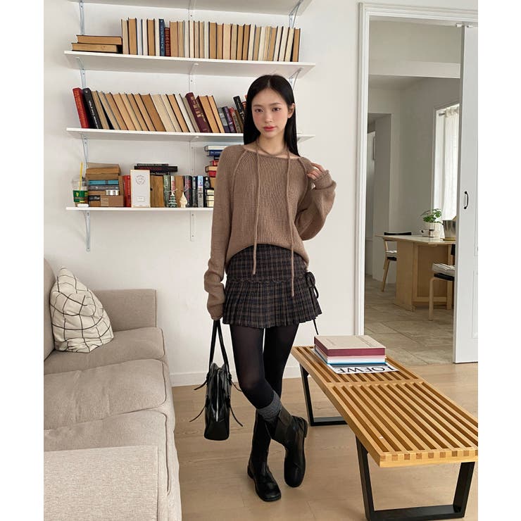 チェックリボンプリーツスカート | by muni:r | 詳細画像19 