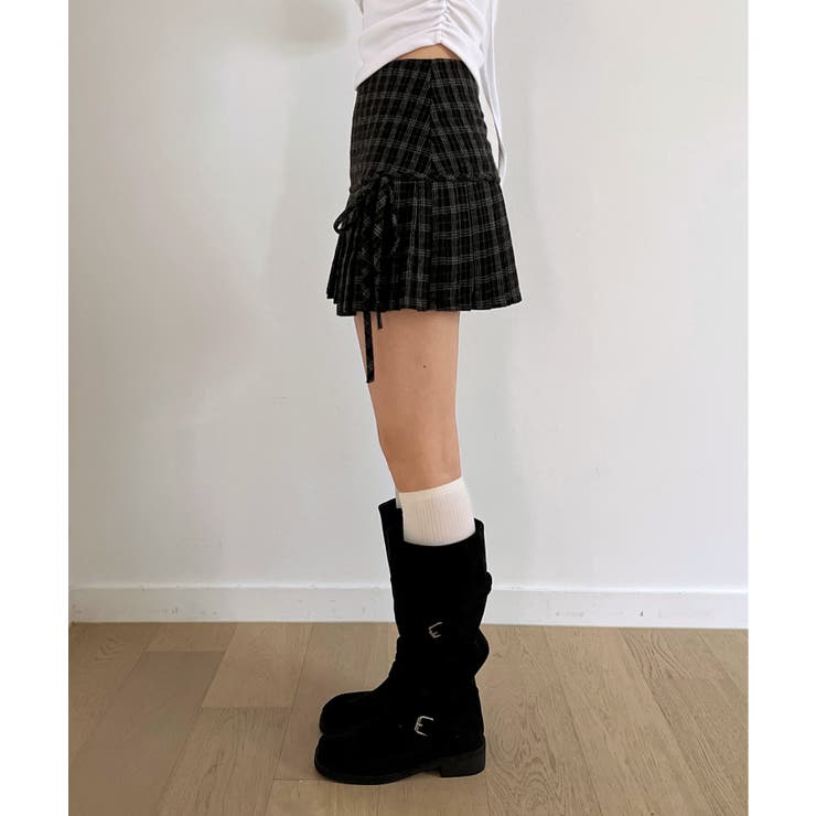 チェックリボンプリーツスカート | by muni:r | 詳細画像26 