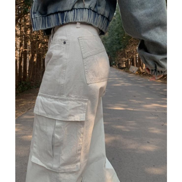 ディテールカーゴポケットワイドパンツ | by muni:r | 詳細画像3 