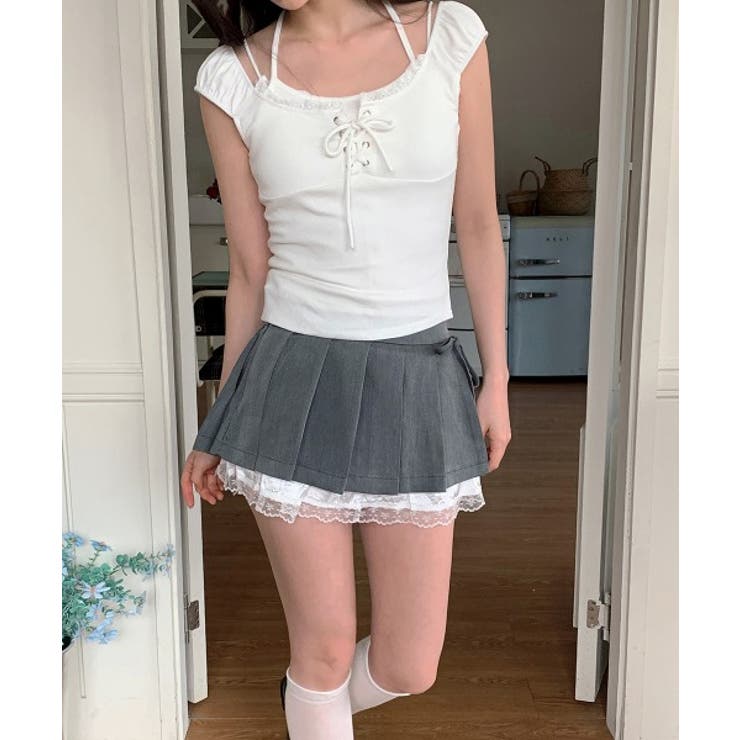 レイヤーラッププリーツミニスカート | by muni:r | 詳細画像11 