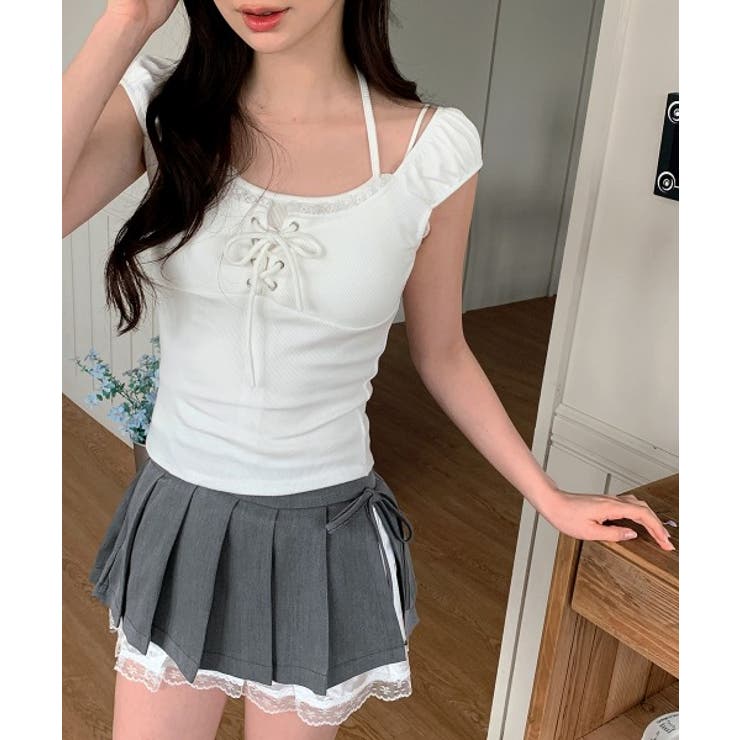 レイヤーラッププリーツミニスカート | by muni:r | 詳細画像13 