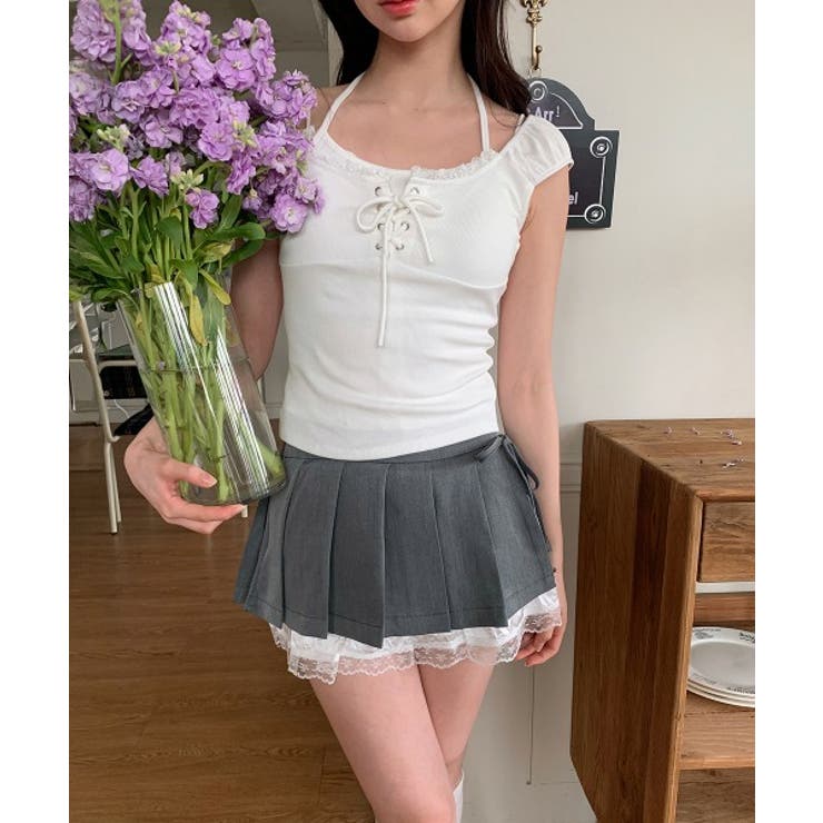 レイヤーラッププリーツミニスカート | by muni:r | 詳細画像14 