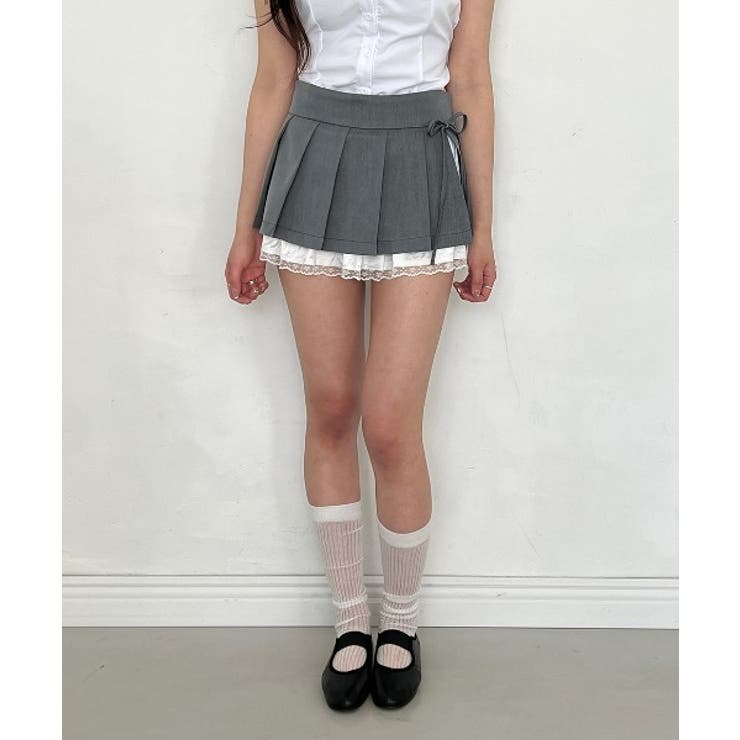 レイヤーラッププリーツミニスカート | by muni:r | 詳細画像9 