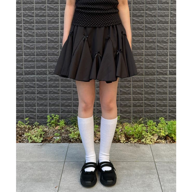 リボンポイントラッフルバンディングスカート 2025 SS | by muni:r | 詳細画像6 
