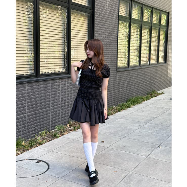 リボンポイントラッフルバンディングスカート 2025 SS | by muni:r | 詳細画像8 