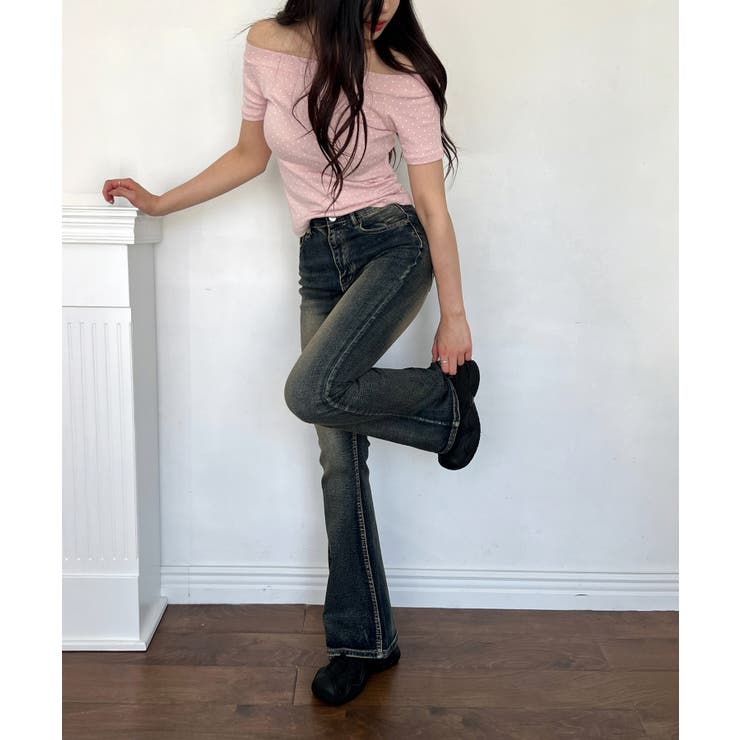 TAVERNIT ブーツカットデニムパンツ ☆SALE☆TAVERNITI SO JEANS ブーツカットジーンズ デニム