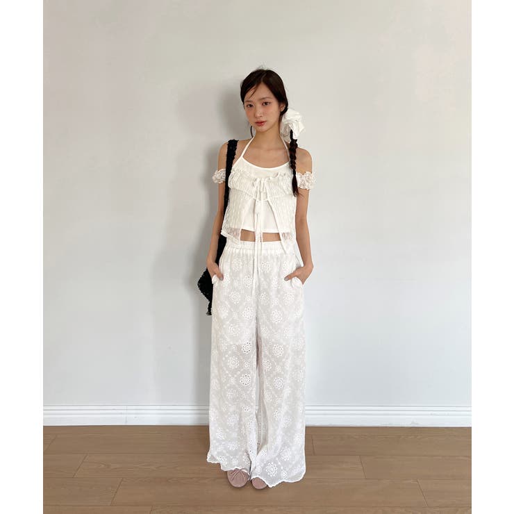フラワーパンチングレースパンツ/2025 SS COLLECTION[品番