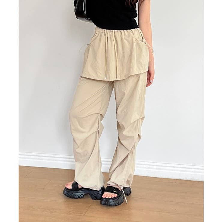 ナイロンピンタックスカートパンツ/2025 SS COLLECTION[品番
