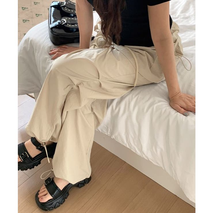 スカートパンツ ナイロンピンタックスカートパンツ/2025 SS COLLECTION[品番