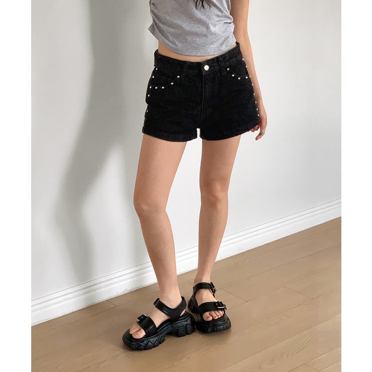 スタッズショートパンツ | by muni:r | 詳細画像1 