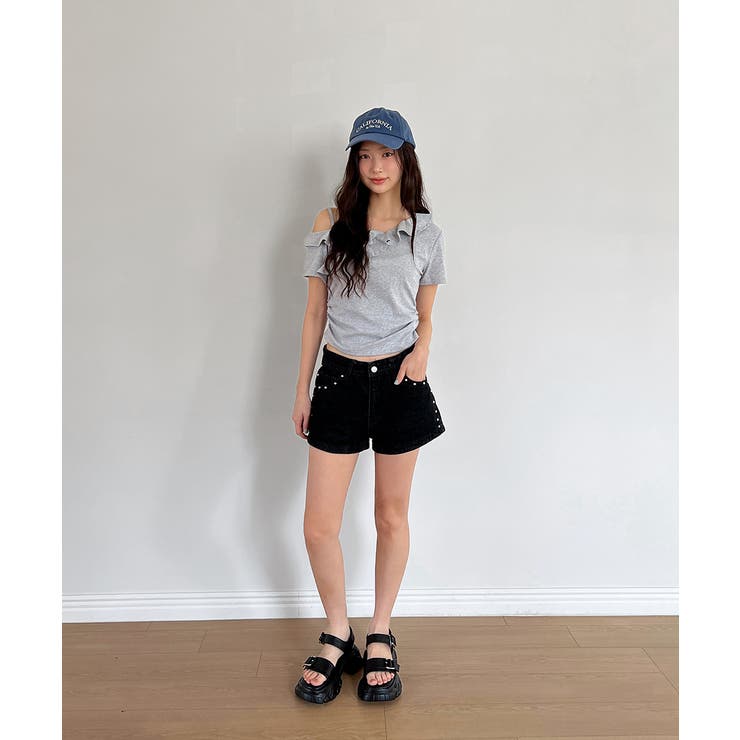 スタッズショートパンツ | by muni:r | 詳細画像3 