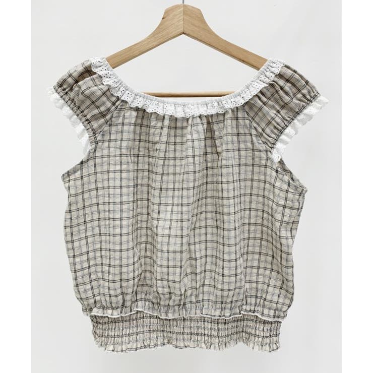 ヴィンテージチェックレースブラウス | by muni:r | 詳細画像13 