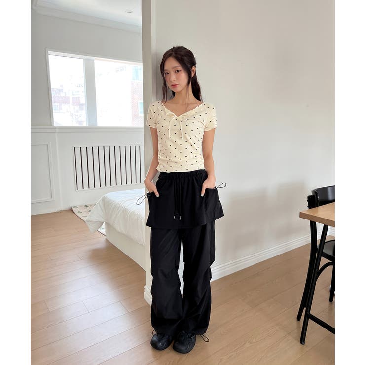 ハートシャーリングリボンVネックT+ヘアシュシュセット | by muni:r | 詳細画像23 